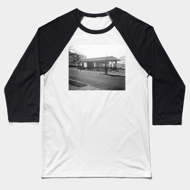 Amoco Gas Station, 1925. Vintage Photo Baseball T-Shirt by historyphoto